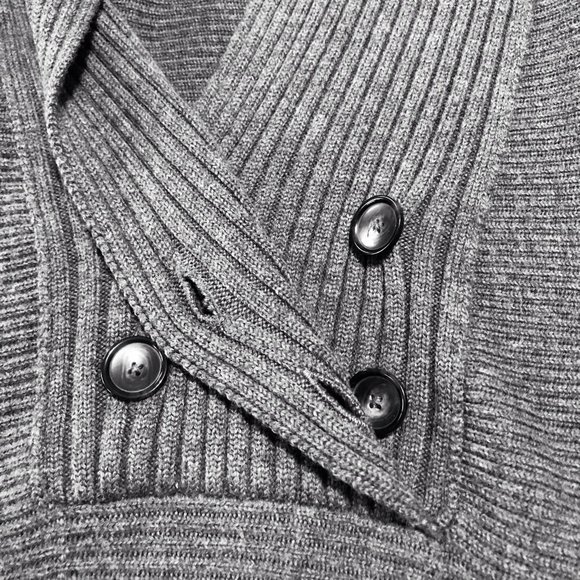 BANANA REPUBLIC Women's Short-Sleeved Sweater Charcoal Gray Sz S - Picture 7 of 11